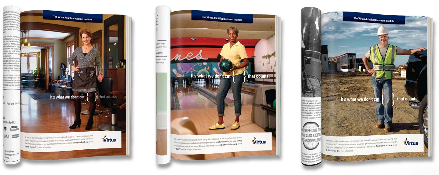 Magazine Ads for the It's What We Don't Cut Virtua Campaign